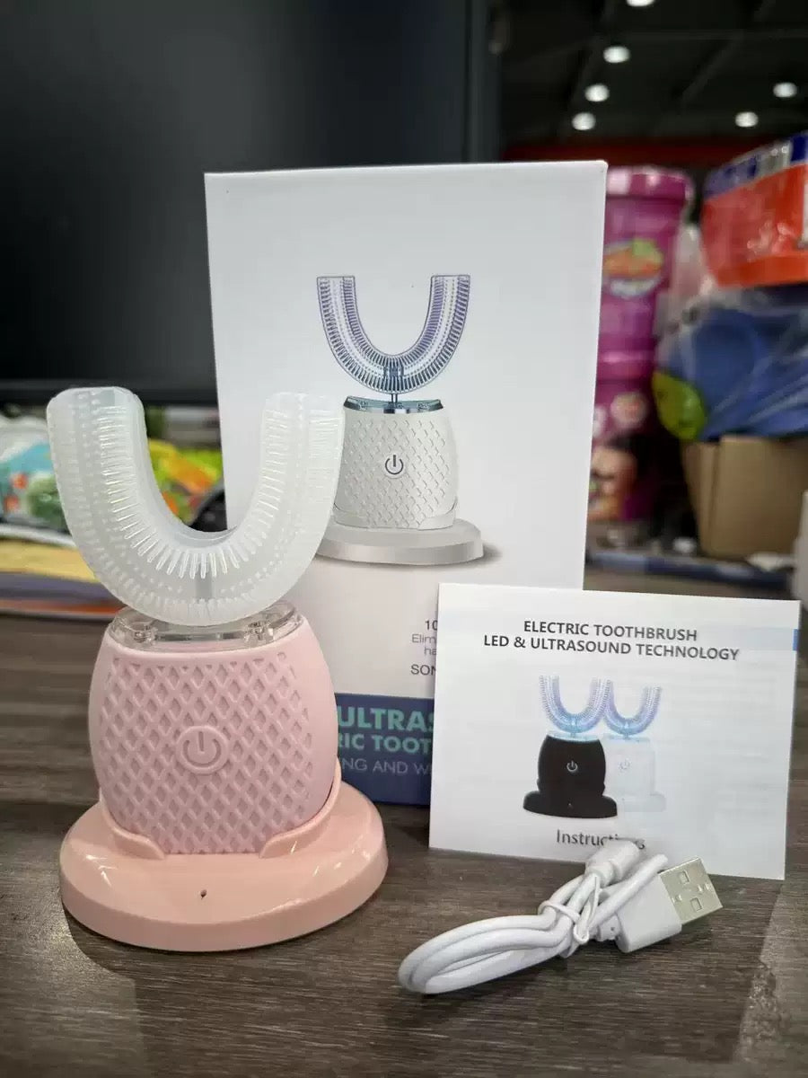 360° mouthpiece – Reaches all teeth, all around -One Toothbrush, Three Functions