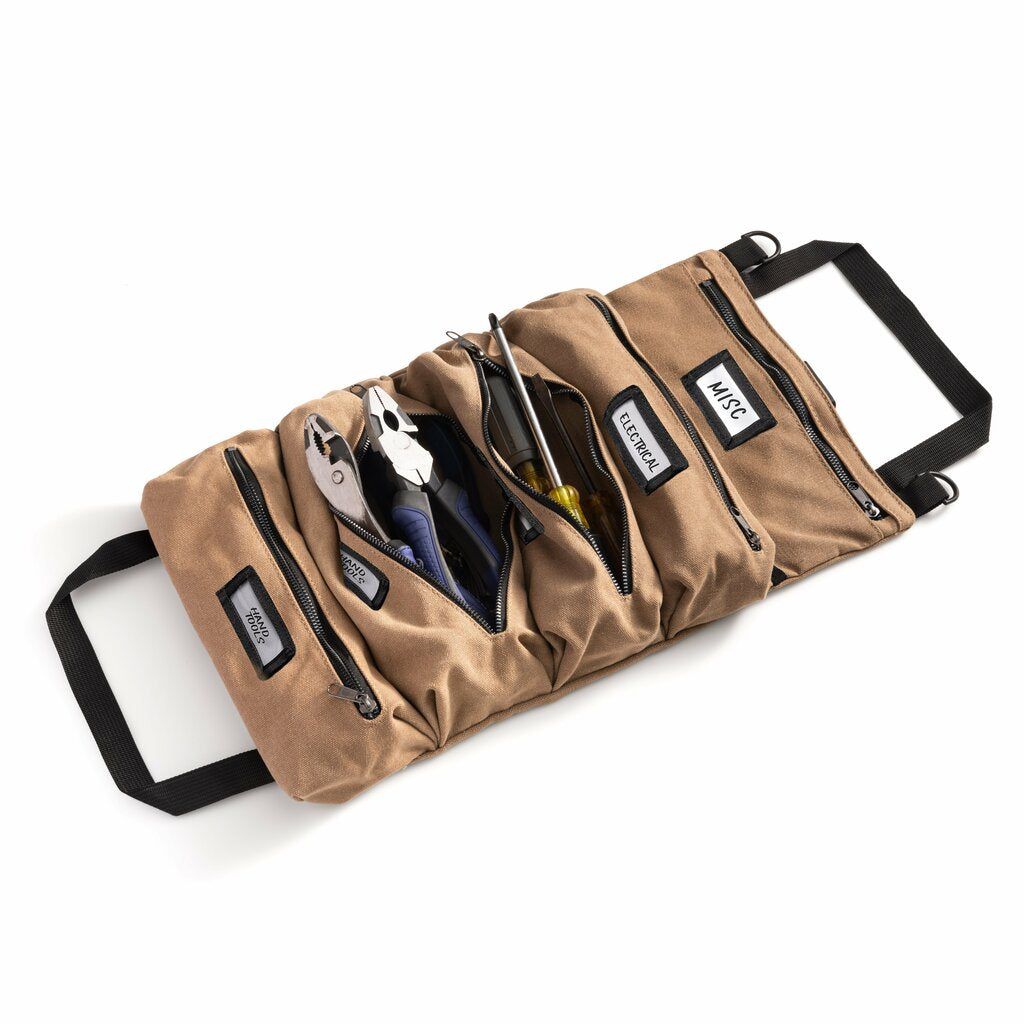 For Overlanders, Travelers, Campers, And Anyone Who Are...  In Need Of A Better Tool Storage Solution  New and Improved Design  Five Spacious Pockets For Smart Organization  Made to Last Material and Rust Proof Zippers  Over 50,000 Happy Customers