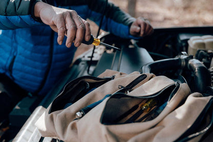 For Overlanders, Travelers, Campers, And Anyone Who Are...  In Need Of A Better Tool Storage Solution  New and Improved Design  Five Spacious Pockets For Smart Organization  Made to Last Material and Rust Proof Zippers  Over 50,000 Happy Customers