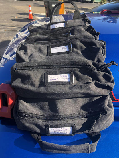 For Overlanders, Travelers, Campers, And Anyone Who Are...  In Need Of A Better Tool Storage Solution  New and Improved Design  Five Spacious Pockets For Smart Organization  Made to Last Material and Rust Proof Zippers  Over 50,000 Happy Customers