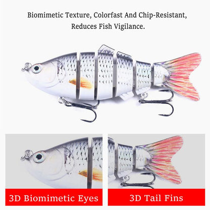 FINXTIDE 5 Pieces/set Fishing Lures Set Multi Segments Jointed Hard Bait 3.9in/0.56oz,Bionic Hard Fishing Bait Suitable for Fresh Water and Saltwater,Sinking Lifelike Swimbait Outdoor Fishing Equipment for Dealsforyoudays Perfect for Beginners