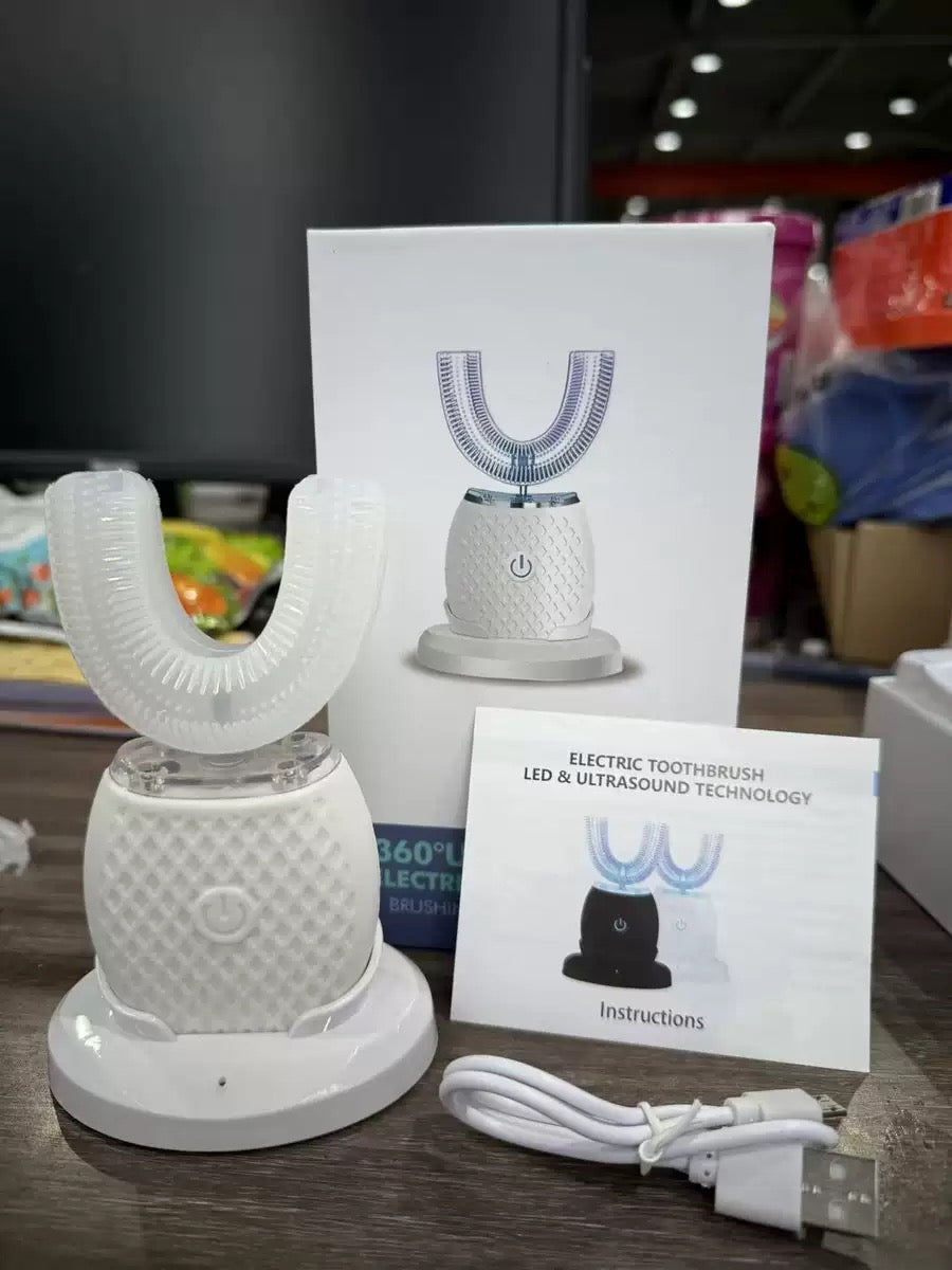 360° mouthpiece – Reaches all teeth, all around -One Toothbrush, Three Functions