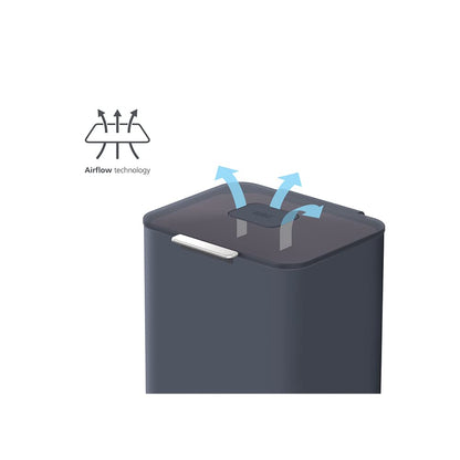 Joseph Joseph Totem Max 60 Liter/15.85 Gallon Waste Separation and Recycling Kitchen Trash Can with Odor Filter and Removable Food Waste Caddy, Stainless Steel