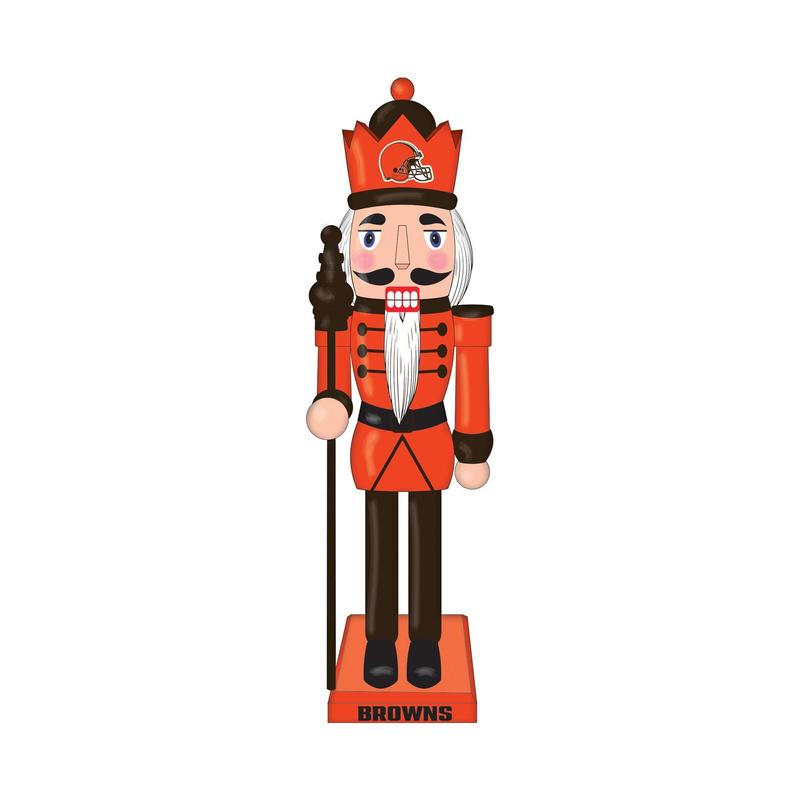 Evergreen 12" Wooden Nutcracker Statue with NFLTeam Logo