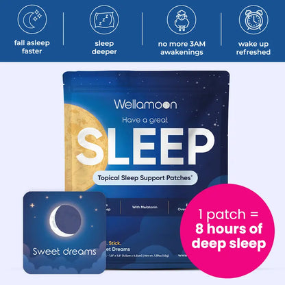 Wellamoon Comfort Sleep Support Patches forAdults Extra Strength Peel Herbal sleep patch