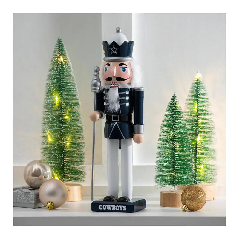 Evergreen 12" Wooden Nutcracker Statue with NFLTeam Logo