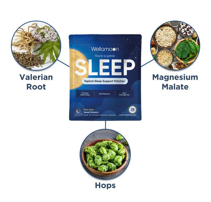 Wellamoon Comfort Sleep Support Patches forAdults Extra Strength Peel Herbal sleep patch