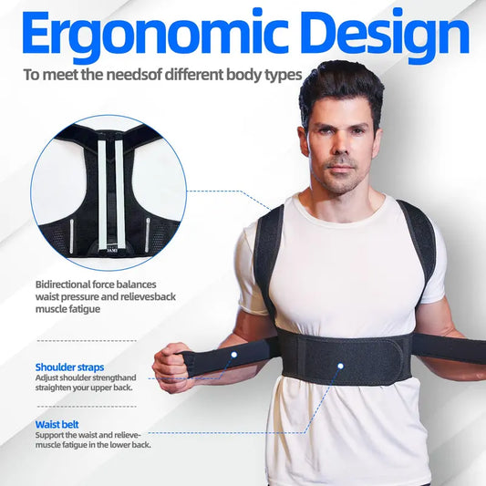 Unisex Posture Corrector - (Recommended to buy one size larger) - Lumbar support back brace, breathable back posture corrector, improves posture, slimming back support vest, suitable for outdoor sports, Black Friday special offer