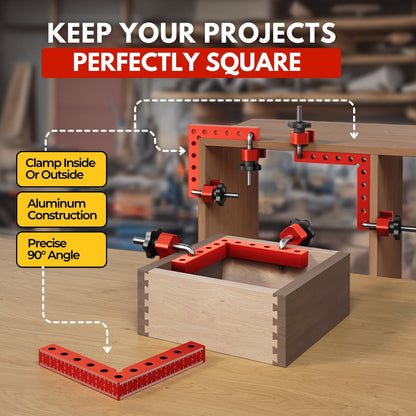 Precision Clamping Squares-Achieve perfect 90° angles with precise alignment every time, saving you time by avoiding costly do-overs.