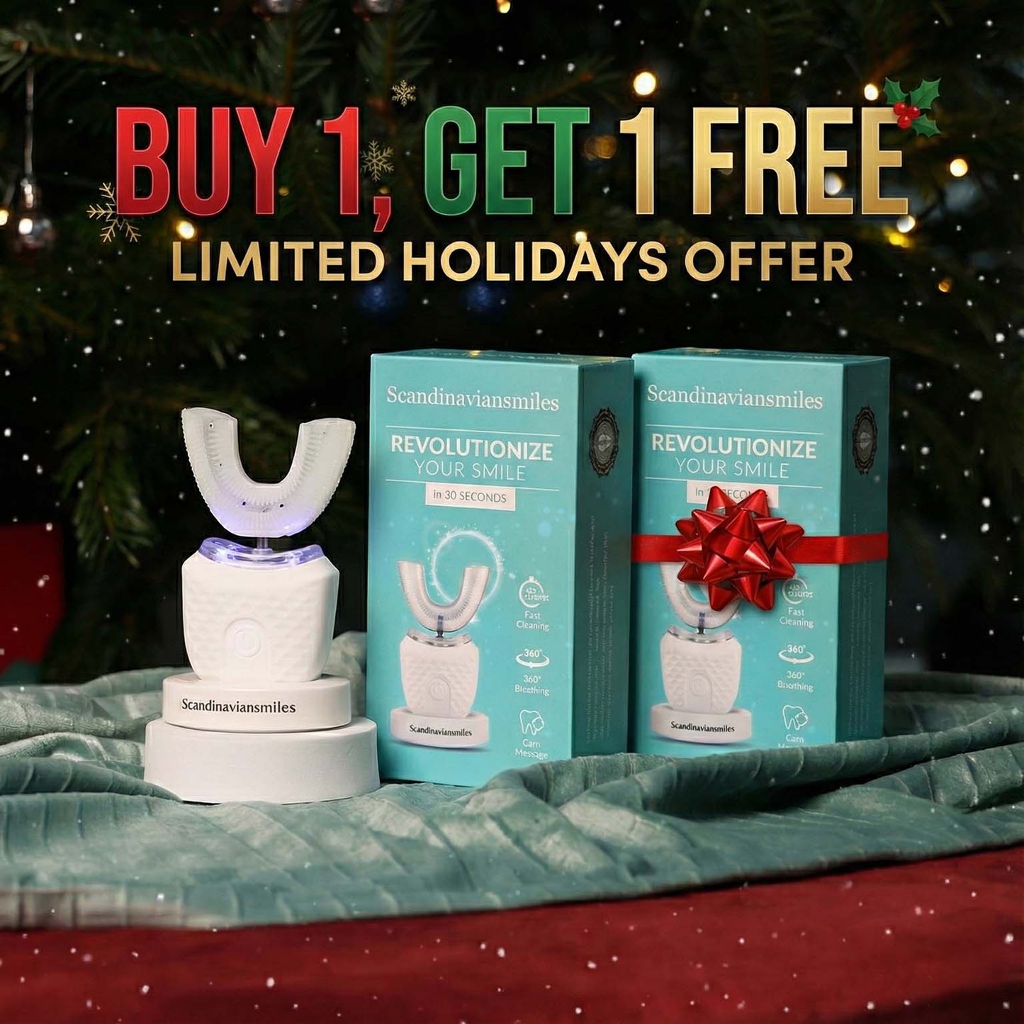 360° mouthpiece – Reaches all teeth, all around -One Toothbrush, Three Functions