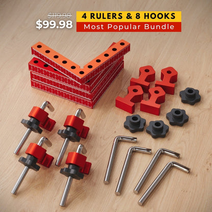 Precision Clamping Squares-Achieve perfect 90° angles with precise alignment every time, saving you time by avoiding costly do-overs.