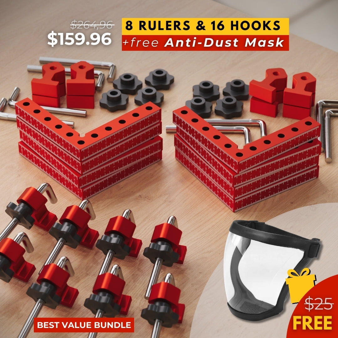 Precision Clamping Squares-Achieve perfect 90° angles with precise alignment every time, saving you time by avoiding costly do-overs.