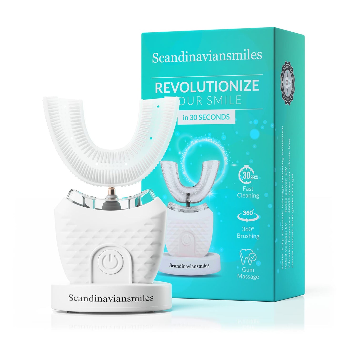 360° mouthpiece – Reaches all teeth, all around -One Toothbrush, Three Functions